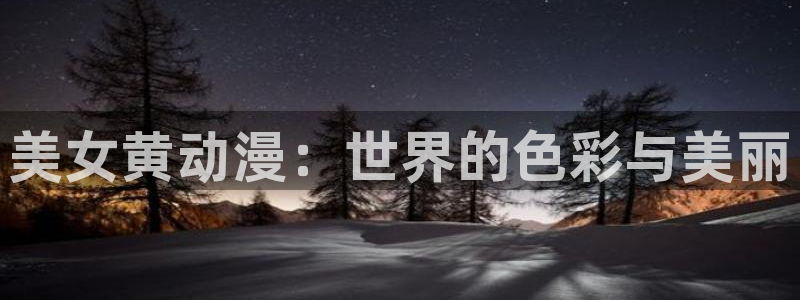 58动漫在线观看：美女黄动漫：世界的色彩与美丽